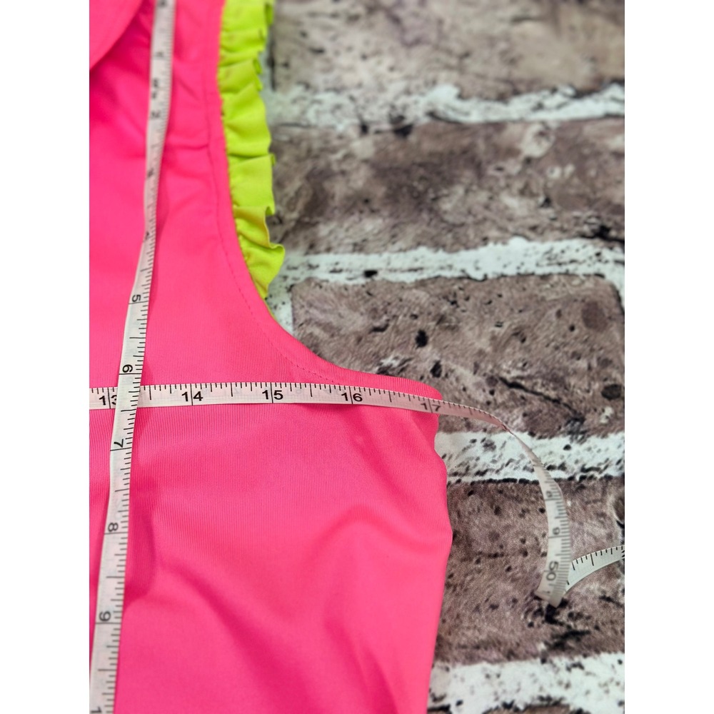 Birdies and Bows Womens Pink Lime Green Ruffle Golf Polo and Shorts Set Small - Picture 12 of 16